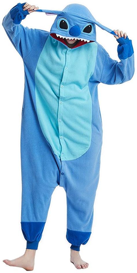 Scary Couples Costumes, Stitch Halloween Costume, Easy Couple Halloween Costumes, Stitch Pajamas, Adult Onesie Pajamas, Halloween Costumes To Make, Halloween Party Dress, Daily Cartoon, Cute Couple Halloween Costumes