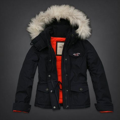 Hollister Parka, Seagull Logo, The Seagull, Hollister Jackets, Dressed To The Nines, Parka Jacket, Neon Orange, Fur Trim, Jacket Coat