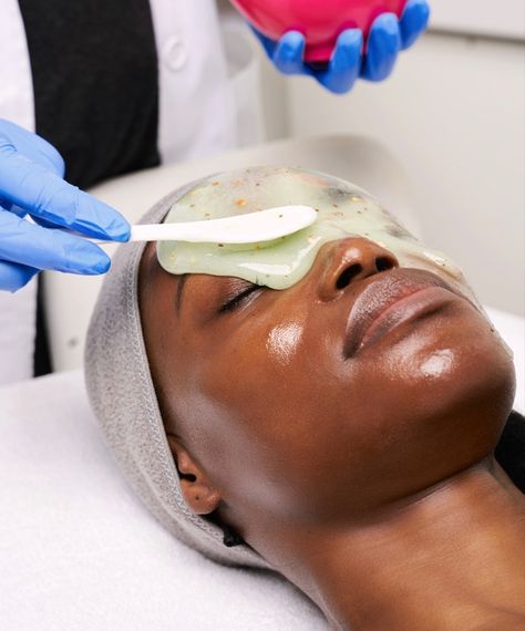 Spa Facial Black Woman, Spa Facials, Facial Services, Luxury Facial Aesthetic, Esthetician Job Aesthetic, Black Med Spa Aesthetic, Inner Beauty Aesthetic, Aesthetics Facials, Facial Care Aesthetic