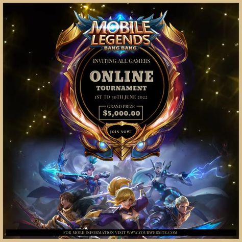 80+ customizable design templates for ‘esports’ Mobile Legends Tournament, Contest Poster, Instagram Mobile, Social Media Posting Schedule, Instagram Template Free, Ig Templates, Gaming Posters, Social Media Schedule, Custom Fonts