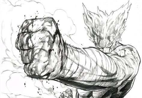 Garou Yusuke Murata Artwork, Yusuke Murata Sketch, Yusuke Murata Art, Punch Drawing, Yusuke Murata, Anime One Punch Man, One Punch Man Manga, One Punch Man Anime, 캐릭터 드로잉