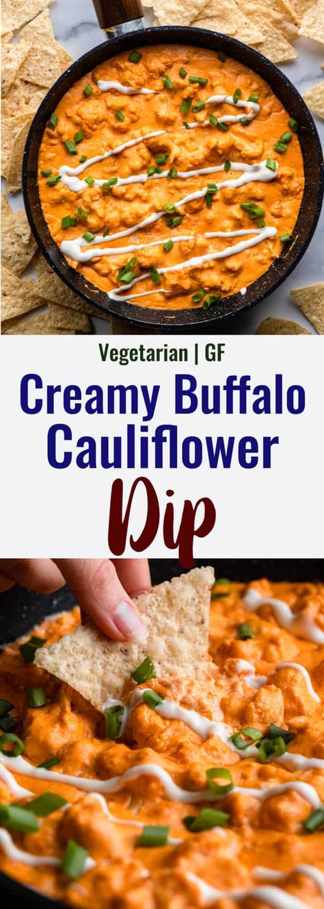 Buffalo Cauliflower Dip Crockpot, Cauliflower Dip Recipes, Cauliflower Buffalo Dip, Buffalo Cauliflower Dip, Healthy Buffalo Cauliflower, Football Dips, Cauliflower Dip, Easy Suppers, Vegan Buffalo Cauliflower