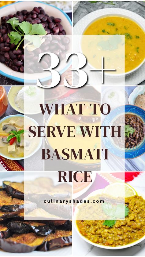 What To Eat With Basmati Rice - Culinary Shades Vegetarian Indian Recipes, Rice For Dinner, Cooking Basmati Rice, Vegetarian Instant Pot, Indian Rice, Sauce For Rice, Vegetarian Indian, Vegan Lunches, Bread Machine Recipes