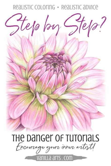 The Danger of Step-by-Step Coloring Tutorials — Vanilla Arts Co. Crayons Pastel, Colored Pencil Tutorial, Pencil Drawing Tutorials, Coloring Tips, Colored Pencil Techniques, Caran D'ache, Copic Marker, Coloring Tutorial, Colouring Techniques