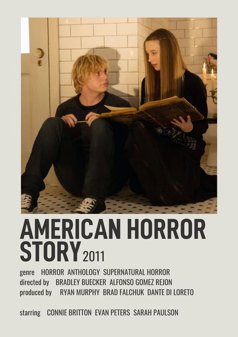 American Horror Story Movie, Tate And Violet, American Horror Story 3, Iconic Movie Posters, Film Posters Minimalist, Film Posters Vintage, Poster Series, Movie Posters Minimalist, Evan Peters