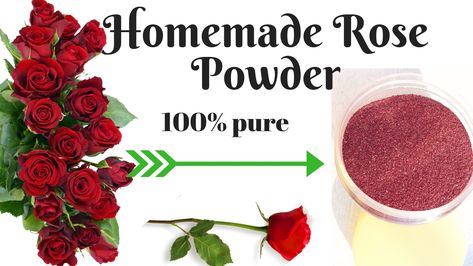 Blush Recipe, Dehydrator Ideas, Rose Petal Uses, Rose Petal Powder, Skincare Homemade, Rose Powder, Botanics Skin Care, Fresh Rose Petals, How To Make Rose