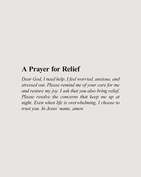 Life can be stressful, but we don’t need to constantly feel overwhelmed. We hope these prayers help you find peace as you seek Jesus every day. Prayers For Peace Of Mind Don't Worry, Maintaining Peace Quotes, Prayer For Stressful Situation, Finding Peace Quotes, Prayers For Stressful Times Peace, Mental Peace Is Important, Peace Quotes, Find Peace, Stressed Out