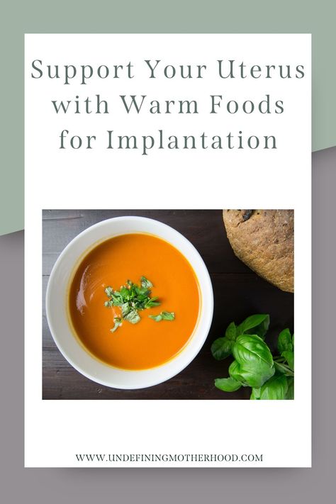 Did you know that some people recommend eating warm foods to help with implantation? We're sharing why! #warmfoodsforimplantation #ttc #tryingtoconceive #implantation Preparing For Labor, Ivf Diet, Cycling Food, Frozen Embryo Transfer, Pregnancy Help, Fertility Foods, Prepare For Labor, High Risk Pregnancy, Embryo Transfer