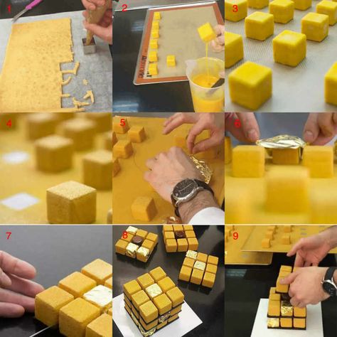 Cube Cake, Cake Baking Pans, Mousse Dessert, Diy Desserts, Chocolate Candy Molds, Tools Kitchen, Rubik's Cube, Diy Baking, 3d Metal