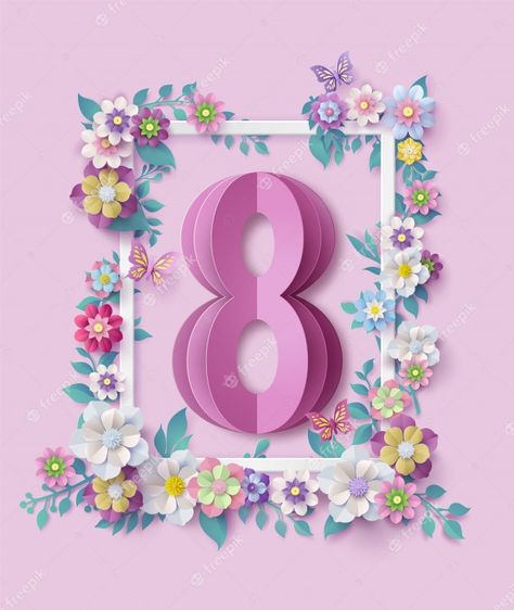 Ideas For 8 March, Women's Day Cards, Frame Invitation, Women's Day 8 March, Happy Woman Day, Background Flower, 8 March, Paper Quilling Designs, Paper Flowers Craft