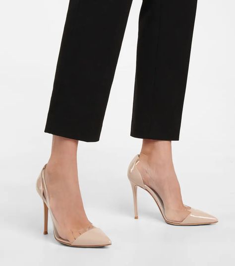 Gianvito Rossi - Plexi 105 leather and PVC pumps | Mytheresa Shoes Shop, Together We Can, Gianvito Rossi, Plexus Products, Designer Brands, Fall In Love, Designer Shoes, Designer Fashion, Saint Laurent