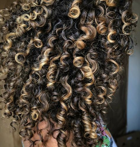 Pintura Highlights Curly, Love Your Natural, Balage Hair, Blonde Highlights Curly Hair, Natural Hair Curls, Ombre Curly Hair, Dyed Curly Hair, Highlights Curly Hair, Hair Curls