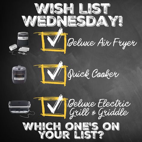 Pampered Chef Wednesday Posts, Wish List Wednesday, Wednesday Posts, Wishlist Wednesday, Chef Ideas, Pampered Chef Consultant, Engagement Posts, Pc Games, Social Engagement