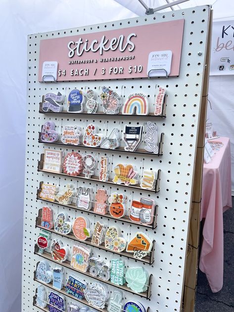 Sticker Display, Pop Up Events, Craft Fair Booth Display, Pegboard Display, Stall Display, Craft Market Display, Craft Booth Display, Vendor Displays, Craft Fairs Booth