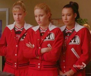 Glee Screencaps, Glee Cheerios, Glee Santana And Brittany, Naya Rivera Glee, Unholy Trinity, Diana Agron, Becca Tobin, Thrift Flips, Glee Fashion