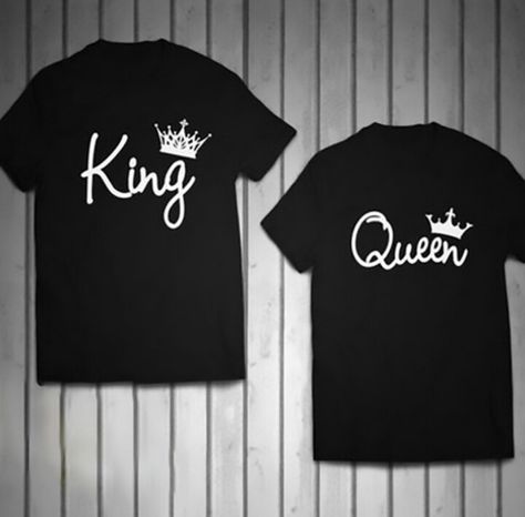 King Queen Shirts Matching Couple Shirts Couple Shirts Royalty Shirts For Couple Family Shirts Fam Shirts Bf Gf Matching Style $7 King And Queen Shirts, Matching Shirts For Couples, King Letter, Couples Matching Shirts, African King, Cute Couple Shirts, Cricut Monogram, Fashion Queen, Fancy Tops