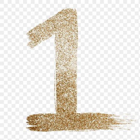 Transparent glitter number 1 gold brushed typography | free image by rawpixel.com / Hein Diy Cake Topper Printable, 1 Typography, Numbers Typography, Gold Png, Glitter Number, Golden Number, Png Elements, Diy Cake Topper, Birthday Party Theme Decorations