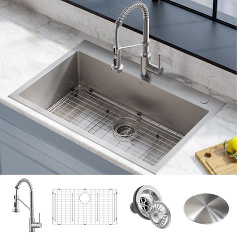 Walmart Kitchen, Commercial Kitchen Faucet, Drop In Kitchen Sink, Microwave Drawer, Drop In Sink, Single Basin, Undermount Kitchen Sinks, Bowl Sink, Stainless Steel Kitchen Sink