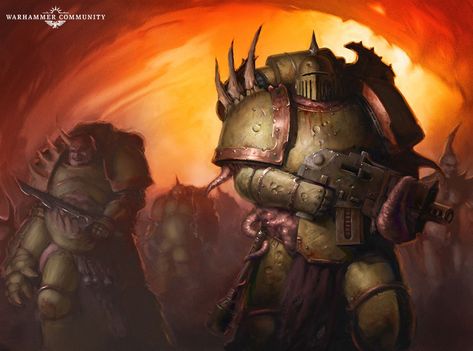 Warhammer 40k Factions, Plague Marines, Blackstone Fortress, Chaos Legion, Far Future, Creature Artwork, Warhammer 40k Art, Warhammer Art, Warhammer 40k Artwork