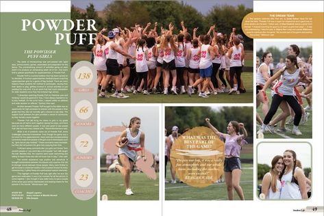 Yearbook Sports Spreads, Yearbook Mods, Newspaper Design Layout, Senior Year Things, Yearbook Class, Yearbook Spreads, High School Graduation Cap, Yearbook Layouts, Anniversary Scrapbook