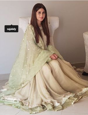 Eid Outfits Pakistani 2020, Sajal Aly, Nikkah Dress, Sajal Ali, Pakistani Wedding Outfits, Stylish Short Dresses, Pakistani Fancy Dresses, Pakistani Dresses Casual, Pakistani Fashion Party Wear