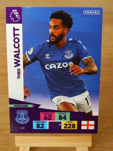 Panini Adrenalyn XL 20/21 Premier League Theo Walcott,Everton,#188 Theo Walcott, Adrenalyn Xl, Match Attax, Vintage Postcards, Sports Memorabilia, Rounded Corners, Premier League, Trading Cards, How To Apply