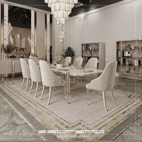 Luxury Dining Room Decor, Dining Room Glam, Latest Dining Table, Reka Bentuk Bilik Tidur, Dining Room Design Luxury, Dinning Room Design, Dining Room Interiors, Luxury Dining Room, Elegant Dining Room