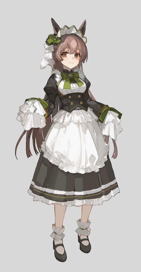 Anime Maid, Maid Outfit, Character Modeling, 영감을 주는 캐릭터, Female Character Design, Character Design References, Anime Poses, An Anime, Fantasy Character Design