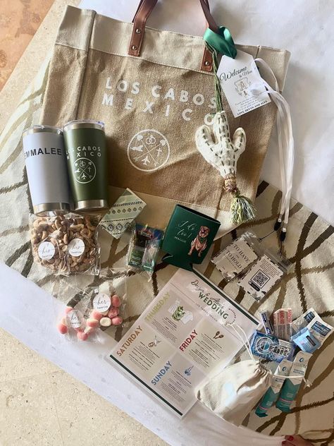 Destination Party Favors, Mexico Wedding Gift Bags, Mexican Wedding Welcome Bags, Mexico Goodie Bags, Bach Welcome Bags, Summer Camp Goodie Bags, Destination Wedding Arrival Gift Bags, Cabo Bridesmaid Proposal, Cabo Wedding Welcome Bags