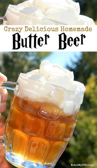 Make your own batch of homemade butterbeer!
 
This crazy delicious homemade butterbeer recipe is the perfect drink for all of your Harry Potter celebrations and events! Whether you are gathering to watch the movies, make crafts or doing anything else magical, this recipe is sure to be a hiy.We did it! We whipped up (literally) some homemade butterbeer! The girls wanted to try it before we get to The Wizarding World of Harry Potter next weekend at Universal Orlando!IngredientsBe sure to… Butter Beer Recipe, Beer Cake Tower, Homemade Butterbeer, Oven Baked Bread, Beer Can Cakes, Homemade Ketchup Recipes, Birthday Beer Cake, Butterbeer Recipe, Butter Beer