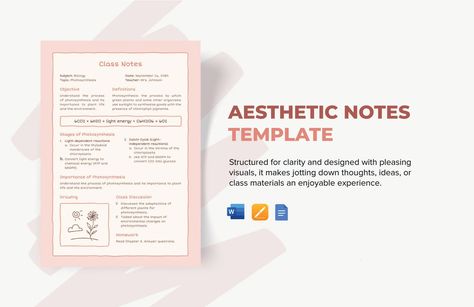 Aesthetic Notes Template Google Docs Aesthetic Notes, Google Docs Aesthetic, Aesthetic Notes Template, Google Notes, Notes Aesthetic Template, Notes Aesthetic, Aesthetic Notes, Docs Templates, Free Aesthetic