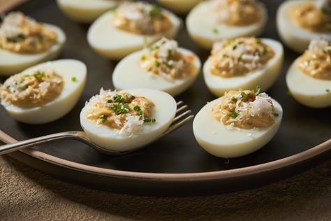 Caesar Devilled Eggs — Farm to Fork Fish Batter Recipe, Devilled Eggs, Farm To Fork, Shaved Parmesan, Free Range Eggs, Batter Recipe, Battered Fish, Xmas Dinner, Farm Eggs