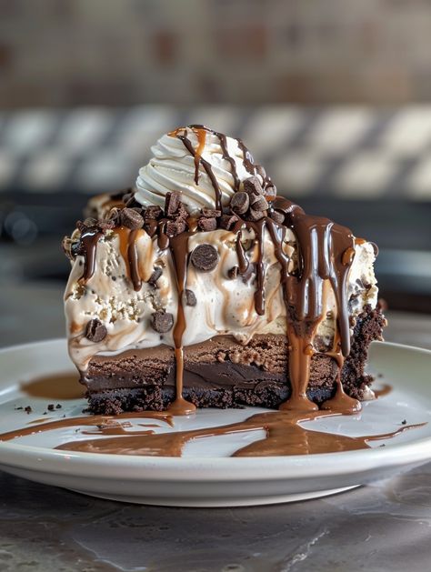 Ultimate Frozen Mud Pie! 🍫   𝗜𝗻𝗴𝗿𝗲𝗱𝗶𝗲𝗻𝘁𝘀: 📋  • 1 pre-made chocolate cookie crust • 1 cup chocolate ice cream, softened • 1 cup coffee ice cream, softened • 1 cup whipped cream • 1/4 cup chocolate fudge sauce • 1/4 cup crushed chocolate cookies • 1/4 cup mini chocolate chips • 1/4 cup caramel sauce • 1/4 cup crushed peanuts (optional) 𝗗𝗶𝗿𝗲𝗰𝘁𝗶𝗼𝗻𝘀: 📋 1. Spread the chocolate ice cream evenly over the cookie crust. 2. Freeze for 30 minutes until firm... Frozen Mud Pie, Chocolate Cookie Crust, Chocolate Fudge Sauce, Coffee Ice, Fudge Sauce, Coffee Ice Cream, Cream Desserts, Cookie Crust, Chocolate Ice