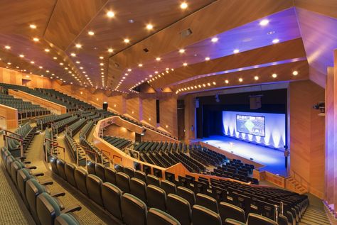 Private School Auditorium, School Auditorium Aesthetic, Auditorium Aesthetic, School Auditorium Design, High School Auditorium, Theatre Architecture, School Auditorium, Theatre Hall, Theatre Classroom