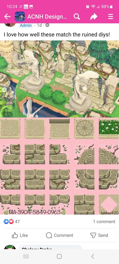 Animal Crossing Ruined Path, Acnh Ruined Stone Path, Acnh Cobble Stone Path, Acnh Ruins Path, Acnh Stone Steps Code, Acnh Brown Stone Path, Stone Circle Acnh, Mossy Stone Path Acnh, Acnh Ruined Path