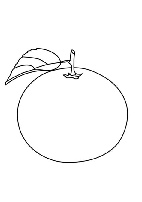 Orange Coloring Page for Kids. Free Printable orange Coloring Pages For kids download and print - Indiaparenting.com Orange Colouring Page, Orange Template Free Printable, How To Draw Orange, Orange Coloring Page, Orange Drawing, Umbrella Coloring Page, Orange Printable, Orange Outline, Vector Picture