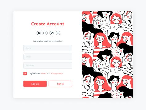 Sign Up Form Ui Forms, Login Page Design, Login Design, Website Sign Up, Login Form, Name Card Design, Sign Up Page, Registration Form, Ui Design Website