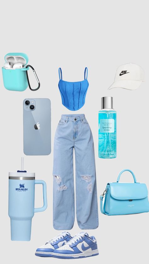 Outfit Bleu, Dope Fashion Outfits, Pretty Cardigans, Casual Preppy Outfits, Trendy Outfits For Teens, Cute Preppy Outfits, Easy Trendy Outfits, Simple Trendy Outfits, Cute Simple Outfits