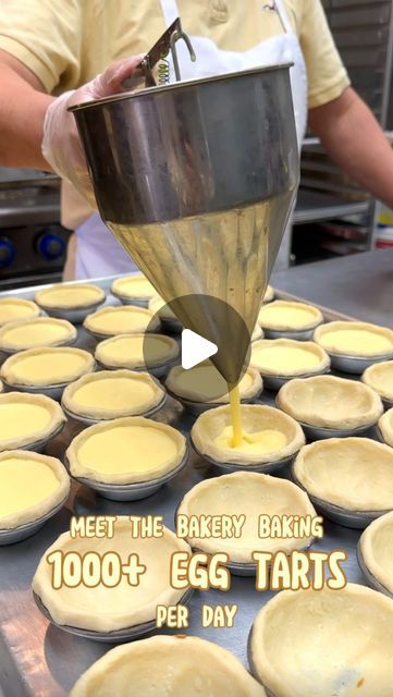 Rachel | Bay Area Food & Beyond on Instagram: "Behind the bakery that’s producing 1000+ egg tarts per day! Meet @cabakehouse an iconic bakery in San Jose known for their Portuguese style egg tarts 💛 and the original green waffle 🧇💚 These egg tarts feature a flaky and buttery crust that pairs with different custards including original, durian, and pandan. I’m a sucker for the durian & I love the smell ok!! 

Curious to learn more about the egg tart making process? Head on over to my Youtube channel (@eatsbyrachel) for the full video featuring their bakery, family, and process.

#cabakehouse #cabakehousesj #sanjose #sanjoseeats #sanjosefoodie #sanjosecalifornia #bayareafoodie #bayareaeats #bayarea #asianbakery #bakery #asianpastries #eggtarts #portugueseeggtart #dantat #eatsbyrachel" Egg Tart Recipe, Portuguese Egg Tart, Portuguese Style, Egg Tart, The Bakery, Tart Recipes, Local Restaurant, The Egg, Custard