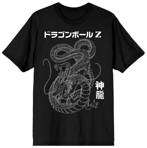 Dabi Clothes, Dragon Ball Z Shenron, Black Graphic Shirt, Dragon Ball Shirt, Dragon Tshirt, Illustrations Ideas, Dragon Ball Z Shirt, Ball Aesthetic, Clothing Wishlist