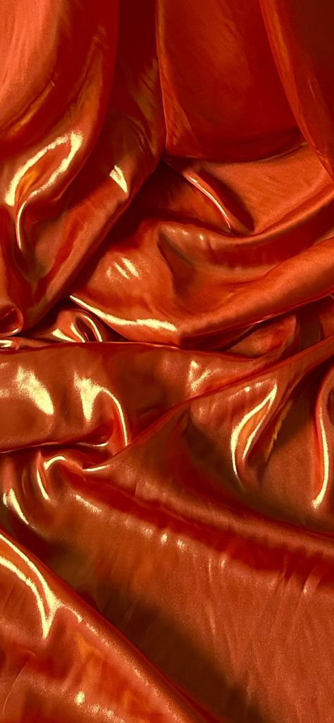 Our shimmer satin has a superior drape like no other. This luxurious fabric has a soft touch and glows beautifully creating a perfect blend between the shimmer and satin. Perfect for all types of dressmaking, crafting, decorating and various other projects.  *Colours may vary due to different screens.  *Width 58 inches *Synthetic *Machine Washable *If you order more than 1 meter, fabric will come as one continuous length. *Fast Delivery Before you go please check out our other items. We offer co Red Orange Aesthetic, Orange Satin Fabric, Color Vibe, Orange Velvet, Orange Design, Collage Background, Orange Aesthetic, Luxurious Fabric, Pretty Fabric