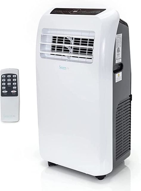 SereneLife SLACHT108 SLPAC 3-in-1 Portable Air Conditioner with Built-in Dehumidifier Function,Fan Mode, Remote Control, Complete Window Mount Exhaust Kit, 10,000 BTU + HEAT, White Small Air Conditioner, Indoor Air Conditioner, Air Conditioner Design, Smallest Air Conditioner, Portable Ac Unit, Compact Home, Portable Air Cooler, Room Air Conditioner, Build A Frame