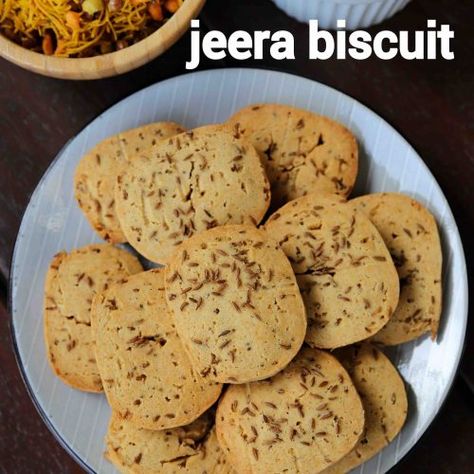 jeera biscuits recipe | jeera cookies | zeera biscuits | cumin cookies - Hebbar's Kitchen Zeera Biscuits, Salted Cookies, Hebbar's Kitchen, Creative Food Art, Butter Cookies Recipe, Biscuits Recipe, Biscuit Recipe, Easy Cookies, No Bake Cookies