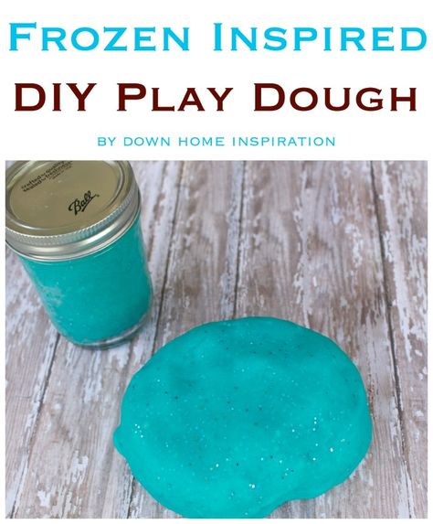 Homemade Frozen Play Dough - Down Home Inspiration Frozen Playdough, Playdough Slime, Frozen Play, Homemade Finger Paint, Scented Play Dough, Frozen Crafts, Finger Paint, Steam Activities, Frozen Inspired