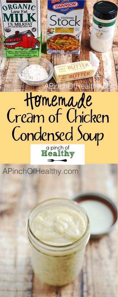 Homemade Cream Of Chicken, Condensed Cream Of Chicken Soup, Condensed Soup, Homemade Seasonings, Cream Soup, Easy Cheap, Chicken Soup Recipes, Homemade Sauce, Cream Of Chicken