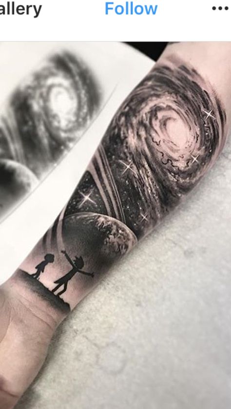 Galaxy Tattoo Sleeve, Space Tattoo Sleeve, Forearm Cover Up Tattoos, Cosmos Tattoo, Space Tattoos, Backpiece Tattoo, Ufo Tattoo, Mayan Tattoos, Astronaut Tattoo