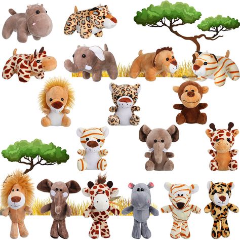 Safari Baby Shower Boy, Tiger Plush, Animal Party Favors, Animals Jungle, Jungle Theme Parties, Safari Theme Birthday, Small Stuffed Animals, Wild One Birthday Party, Safari Birthday Party