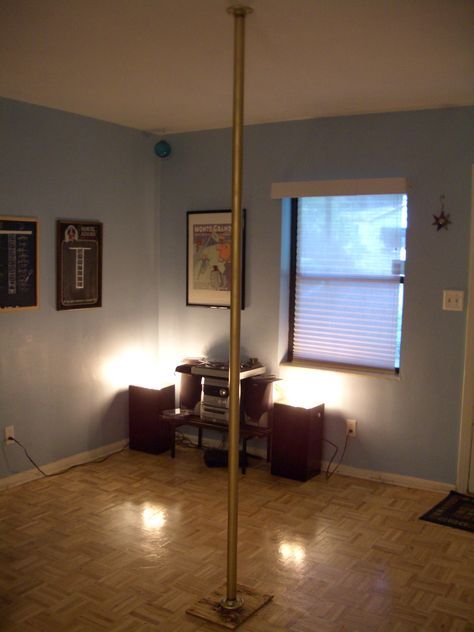 DIY Stripper Pole! (Stripper Not Included): So, my girlfriend was hosting a bachelorette party at our house, and the girls decided that they were going to be their own strippers for the evening. The girls: "Man, it sure would be great if we had a stripper pole..." Me: "A stripper pole? No ... Dance Rooms, College House, Pole Dancing Fitness, Aerial Silks, Red Rooms, Pole Dance, Pole Dancing, My New Room, Life Goals