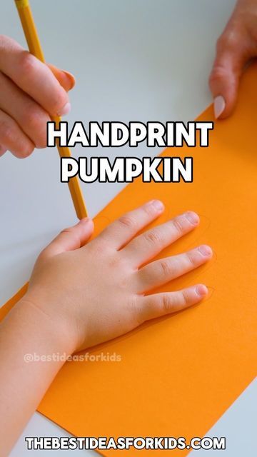 Kim McLeod | The Best Ideas for Kids on Instagram: "HANDPRINT PUMPKIN 🎃 
Follow me @bestideasforkids for more fun kid craft ideas. 

The cutest Halloween handprint craft- make these adorable pumpkin handprint cards 🎃

Kids will love decorating the faces on these cards.

First fold over a piece of orange cardstock.
Trace the handprint with the thumb on the folded part. 
We used some green cardstock to add a leaf and twisted down strips of green cardstock around a pencil for the vines. Then added a stem with some brown cardstock. 

#halloweencrafts #handprint #kidscrafts #kidcrafts #kidsactivities #preschoolactivities #preschool #kindergarten #kindergartenactivities #grade1" Handprint Pumpkin, Pumpkin Handprint, Kid Craft Ideas, Handprint Cards, Halloween Handprint Crafts, Halloween Handprint, Halloween Preschool, Handprint Craft, Kid Craft