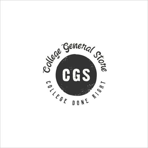 College General Store and/or CGS - Design a unique logo for a college store Retail Logo, Simple Logo, Business Advertising, Unique Logo, General Store, Typography Logo, Logo Design Contest, Male And Female, Custom Logo Design